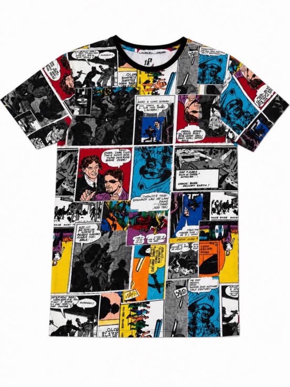 Graphic Comic-Strip Print Men’s T-Shirt - Multicolor